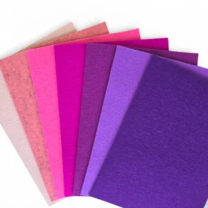 7 Filzplatten 15 x 20 cm - 3mm Pink & Violetttöne