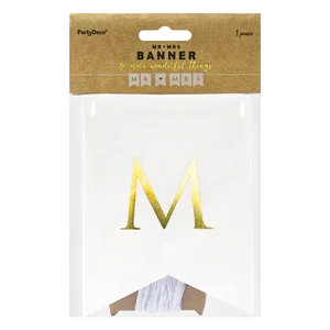 Bannergirlande / Mr & Mrs / Weiß