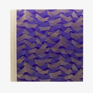 Fotoalbum / H30xB30cm / 100 schwarze Seiten / Chiyogami / Saitenspiel Purple