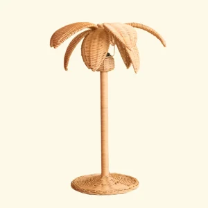 Rattan-Tischleuchte Palme