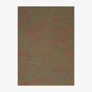 Chiyogami Papier | Traditional | Bogen 471C - Wasser/ orange/gelb/auf anthranzit