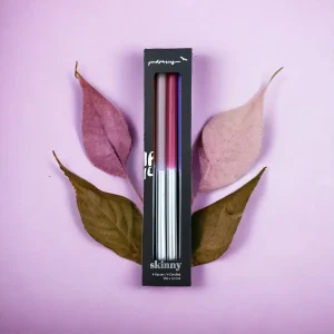 Dip Dye Skinny Silver / Rainwater Lilly / 4er Set