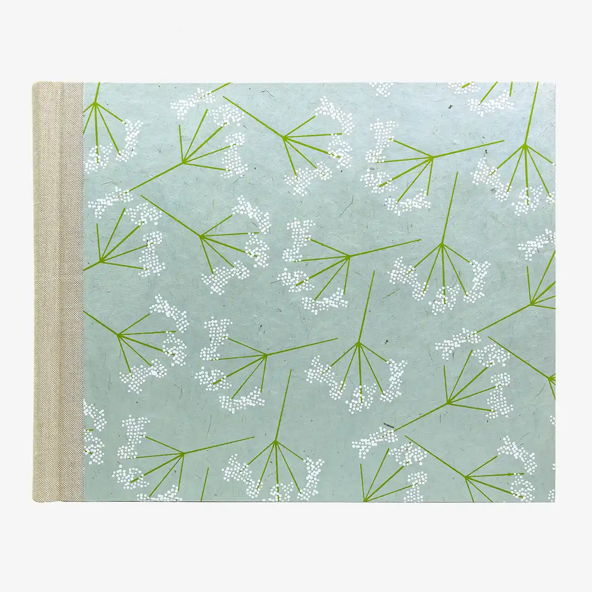 Fotoalbum | H24xB30cm | 60 cremefarbene Seiten | Cover: Lokta Papier | Motiv: Schachtelhalm – Bild 2