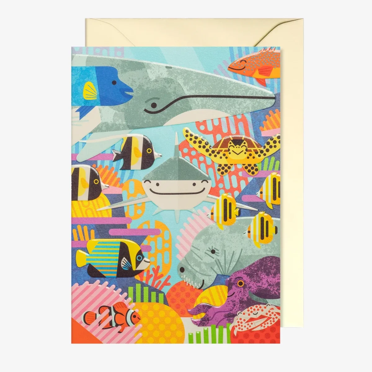 Grußkarte | Karte mit Umschlag | Allison Black | Friends of the Coral Reef Greeting Card – Bild 2