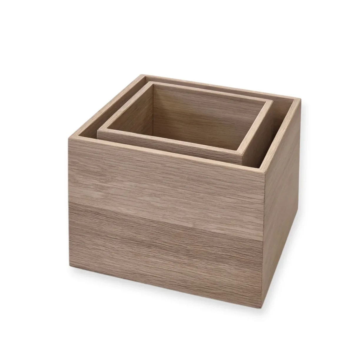 BONWI - Box aus Eiche natur, quadratisch - 3 Größen