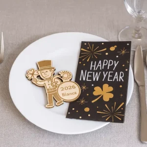 🎆 Digitale Laserdatei – Silvester Namenskarte 2026