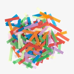 Krepp-Konfetti | Regenbogen | Klassik Mix | 7x35mm | Menge 15g