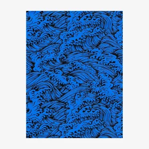 Japanese Paper place | Lacquered Yuzen | Traditional | Bogen | Japanische Lackpapiere - Konami blue