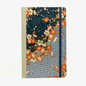 Wochenplaner | Format:A5small | 2027 | Cover: Chiyogami | Motiv: Bogen-1090C-blau