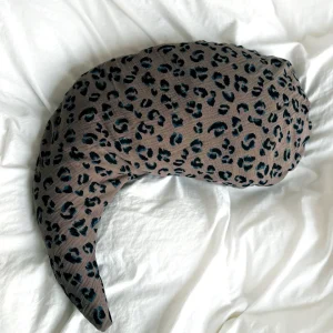 Yinnie Theraline Stillkissen inkl. Bezug Musselin (135 cm x 35 cm) Panther Taupe Grau