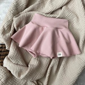 Bloomer rokje rib | Nude roze