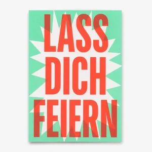 Postkarte | Deli Cards | Motiv: "Lass dich feiern" | Coole Karte mit Spruch