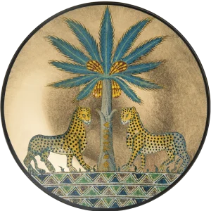 Glasteller mit Palmenmotiv "Zagara" von Ortigia