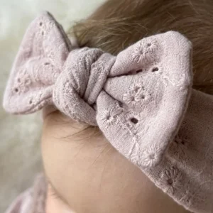 Haarbandje | Broderie | Oud roze