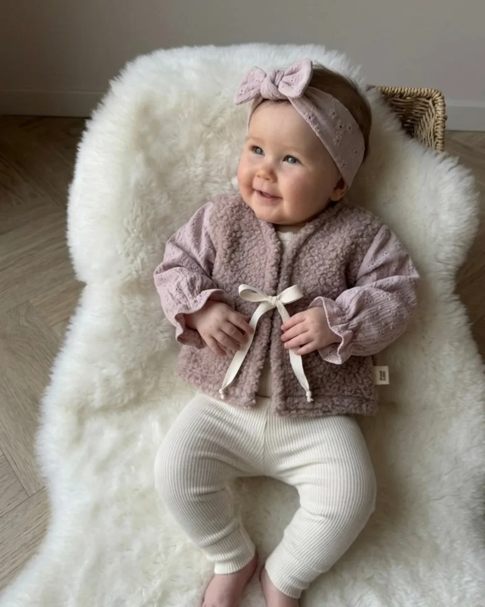Haarbandje | Broderie | Oud roze – Bild 3
