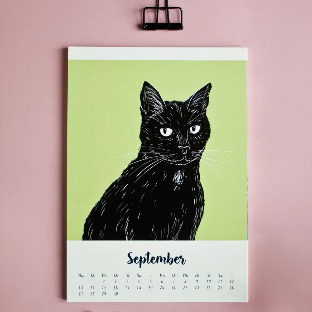 Jahreskalender | Wandkalender | Katja Rub | 2027 | Format: A5 | Motiv: Katzen – Bild 4