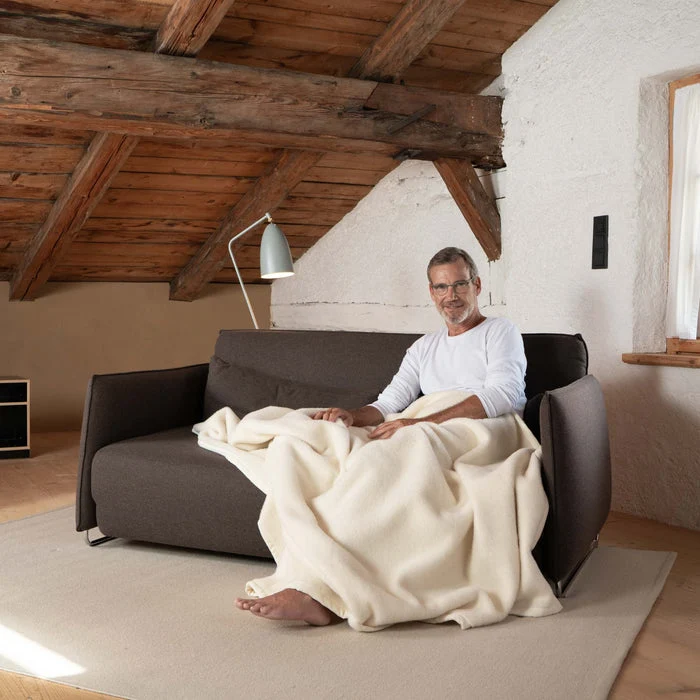 Ritter Decken - Perulama Alpaka Decke in cremeweiss – Bild 3