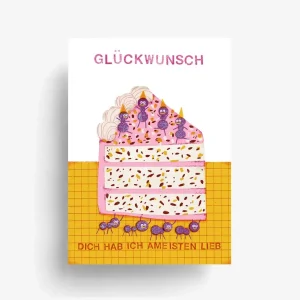 Postkarte | JungwieAlt | Motiv: Ameisen Geburtstag