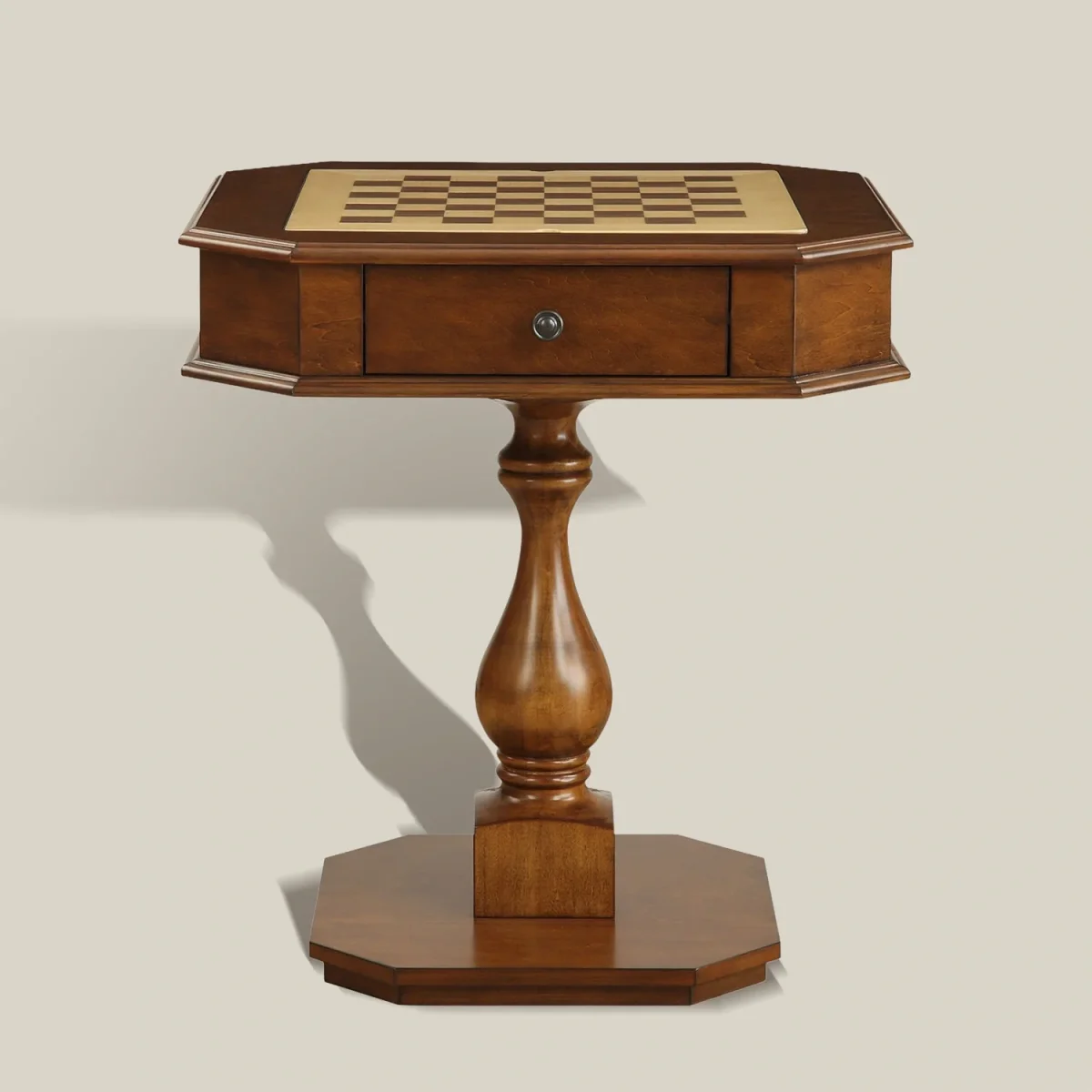 Reversible Chess & Checkers Game Table with Storage Drawers – Bild 6