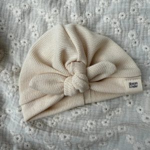 Turban mutsje | Baby knit | Crème